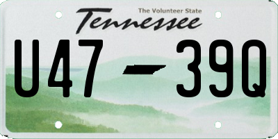 TN license plate U4739Q