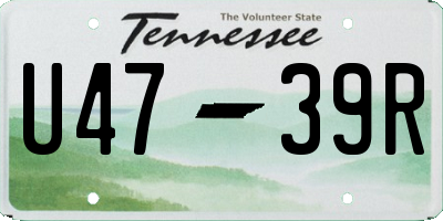 TN license plate U4739R