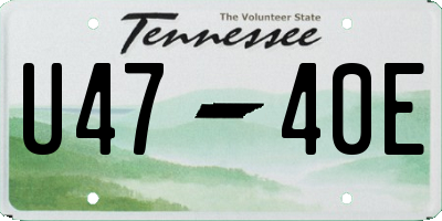 TN license plate U4740E