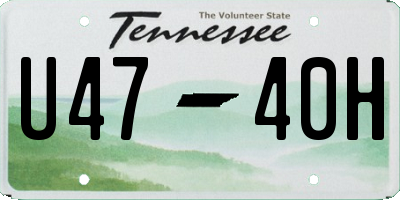 TN license plate U4740H