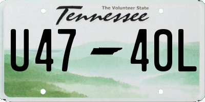 TN license plate U4740L