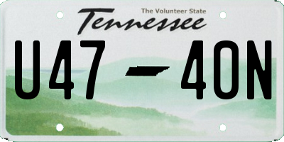 TN license plate U4740N