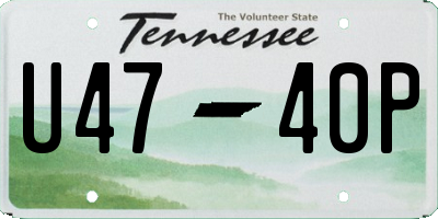 TN license plate U4740P
