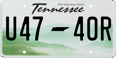 TN license plate U4740R