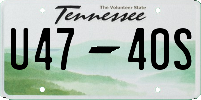 TN license plate U4740S