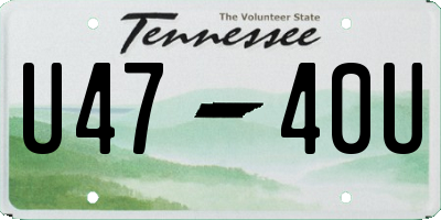 TN license plate U4740U