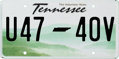TN license plate U4740V