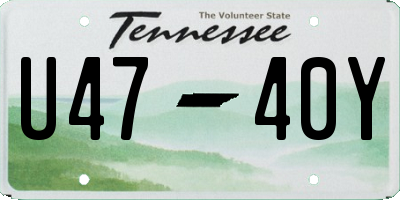 TN license plate U4740Y