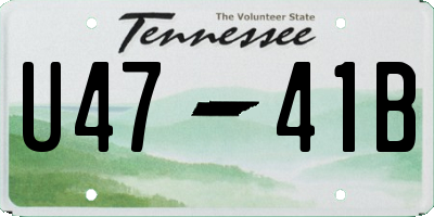 TN license plate U4741B