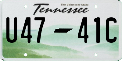 TN license plate U4741C