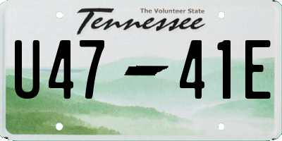 TN license plate U4741E