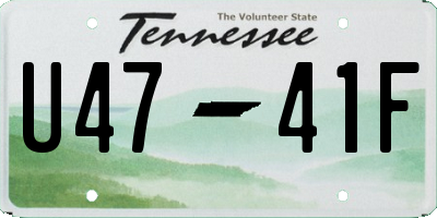 TN license plate U4741F