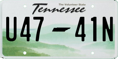 TN license plate U4741N
