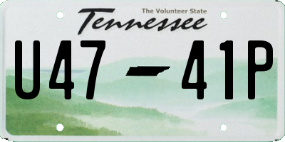 TN license plate U4741P