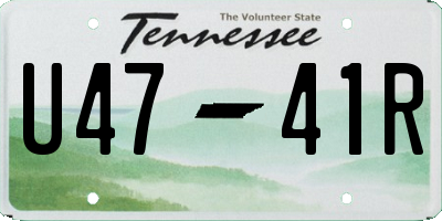 TN license plate U4741R