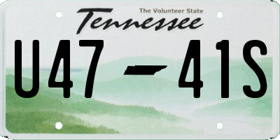 TN license plate U4741S
