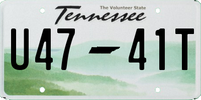 TN license plate U4741T