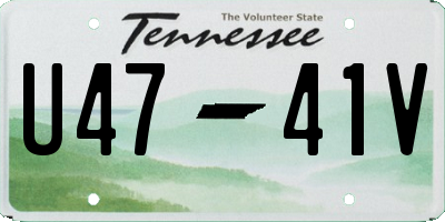 TN license plate U4741V