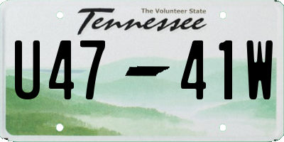 TN license plate U4741W