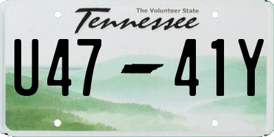TN license plate U4741Y