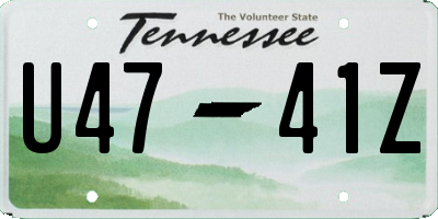 TN license plate U4741Z