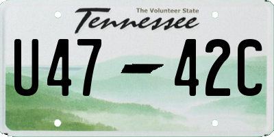 TN license plate U4742C