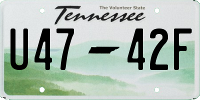 TN license plate U4742F