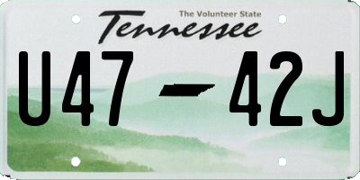 TN license plate U4742J