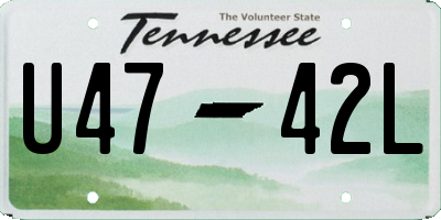 TN license plate U4742L