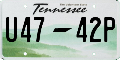 TN license plate U4742P