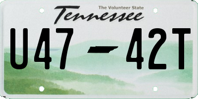 TN license plate U4742T