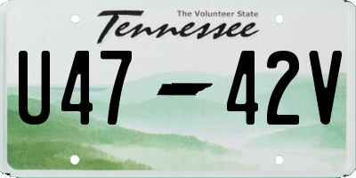 TN license plate U4742V