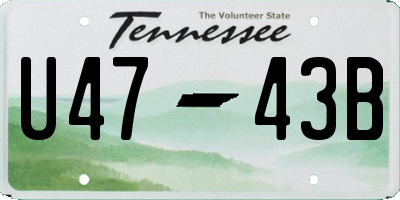 TN license plate U4743B