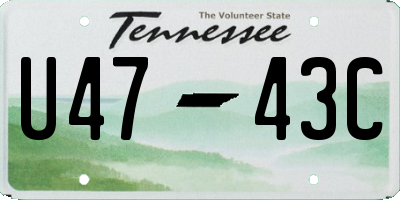 TN license plate U4743C