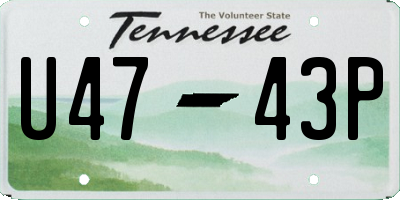 TN license plate U4743P