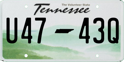 TN license plate U4743Q