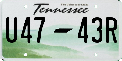 TN license plate U4743R