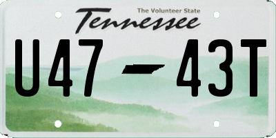TN license plate U4743T