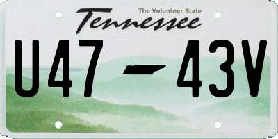 TN license plate U4743V