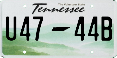 TN license plate U4744B