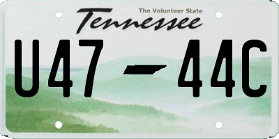 TN license plate U4744C