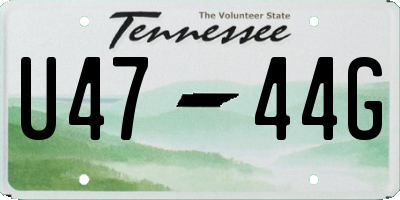 TN license plate U4744G