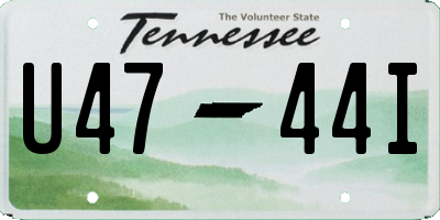 TN license plate U4744I
