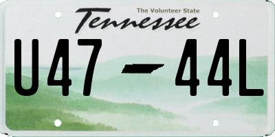 TN license plate U4744L