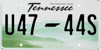 TN license plate U4744S