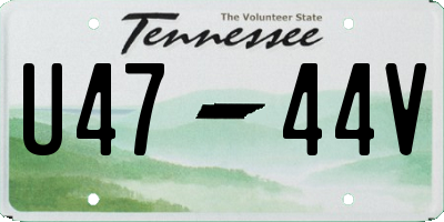 TN license plate U4744V