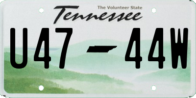 TN license plate U4744W