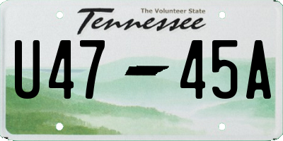 TN license plate U4745A