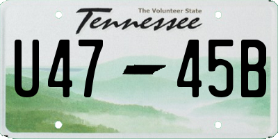TN license plate U4745B