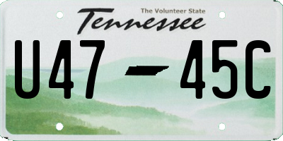 TN license plate U4745C